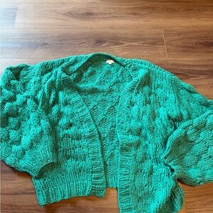 POL Vibrant Green Women's Cardigan